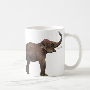 Vintage Wildtiere, Viel Glück-asiatische Elefanten Kaffeetasse