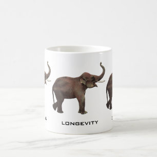 Vintage Wildtiere, Viel Glück-asiatische Elefanten Kaffeetasse