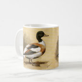 Vintage Wildtiere — Vögel, Mallard-Ente Kaffeetasse (Vorderseite Links)