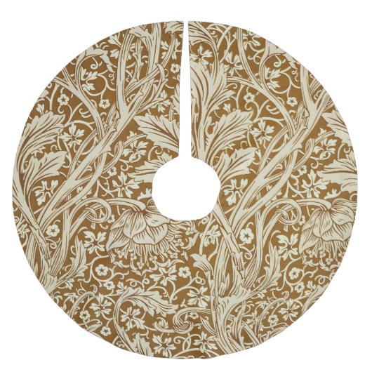 Vintage-William-Morris-Arcadia-Blumen-Kunstdruck Polyester Weihnachtsbaumdecke (Vorderseite)