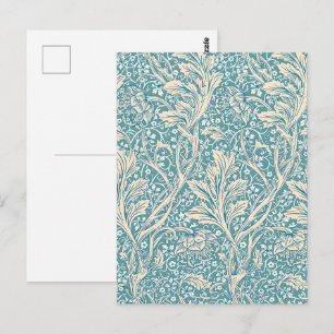 Vintage William Morris Arcadia Floral Nahtlos Postkarte