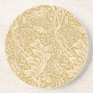 Vintage William Morris Arcadia Gold Nahtlos Getränkeuntersetzer