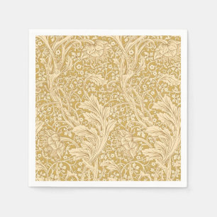 Vintage William Morris Arcadia Gold Nahtlos Serviette
