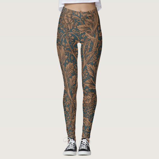 Vintage William Morris Arcadia Nahtlos Leggings (Vorderseite)
