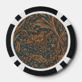 Vintage William Morris Arcadia Nahtlos Pokerchips (Rückseite)
