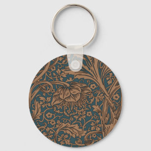 Vintage William Morris Arcadia Nahtlos Schlüsselanhänger