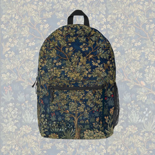 Vintage William Morris–Baum des Lebens Bedruckter Rucksack