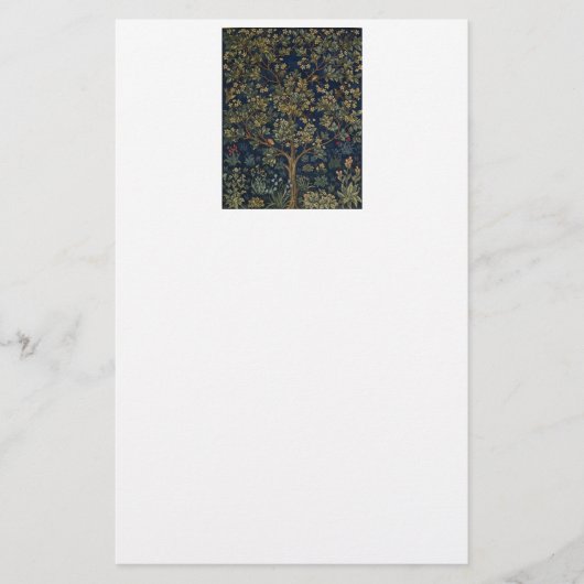 Vintage William Morris–Baum des Lebens Briefpapier (Vorderseite)