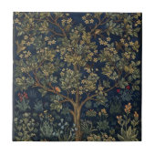 Vintage William Morris–Baum des Lebens  Fliese (Vorderseite)