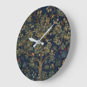 Vintage William Morris–Baum des Lebens Große Wanduhr (Winkel)
