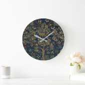 Vintage William Morris–Baum des Lebens Große Wanduhr (Zuhause)