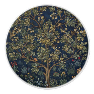 Vintage William Morris–Baum des Lebens Keramikknauf