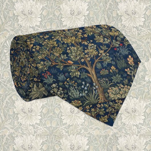 Vintage William Morris–Baum des Lebens  Krawatte