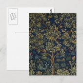 Vintage William Morris–Baum des Lebens Postkarte (Vorne/Hinten)