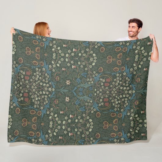 Vintage William Morris Blackthorn Fleecedecke (Beispiel)