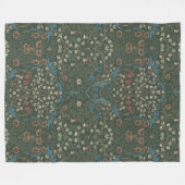 Vintage William Morris Blackthorn Fleecedecke (Vorderseite (Horizontal))