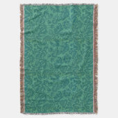 Vintage-William-Morris-Blumenmuster Grün Decke (Vorderseite Vertikal)