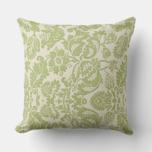 Vintage-William-Morris-Blumenmuster Grün Lumb Kissen