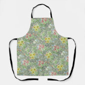 Vintage William Morris Bower Blumen Grünzeug Schürze (Vorderseite)