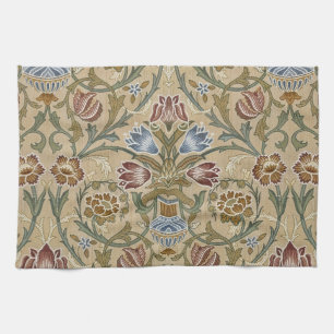 Vintage-William-Morris-Brokat symmetrisch floral Geschirrtuch