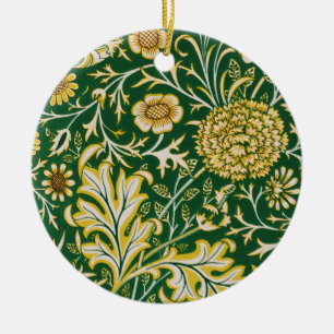 Vintage William Morris Cherwell Grün Blumen Kunst Keramik Ornament