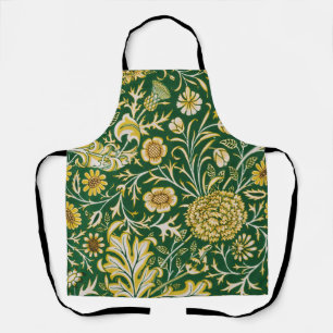 Vintage William Morris Cherwell Grün Blumen Kunst Schürze