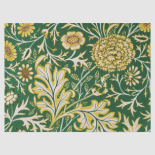 Vintage William Morris Cherwell Grün Blumen Kunst Seidenpapier
