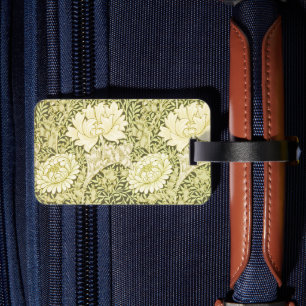 Vintage-William-Morris-Chrysanthemen-Muster Gepäckanhänger