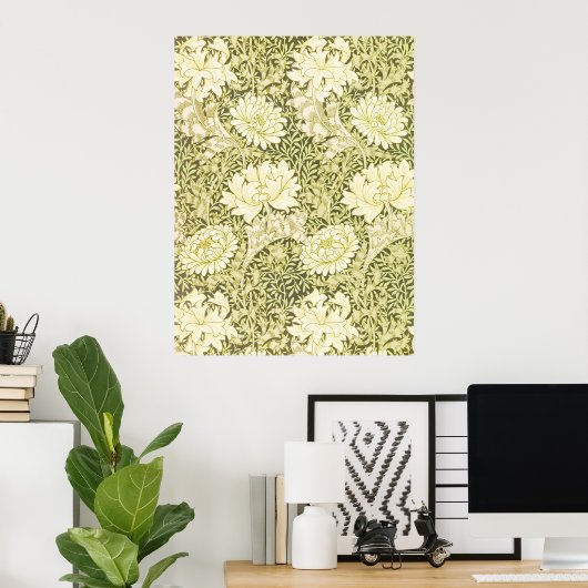 Vintage-William-Morris-Chrysanthemen-Muster Poster (Heimbüro)