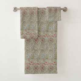 Vintage William Morris Corncockle Blume Badhandtuch Set