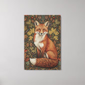 Vintage William Morris Cottage Fuchs Herbst Leinwanddruck (Vorderseite)