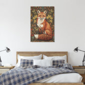 Vintage William Morris Cottage Fuchs Herbst Leinwanddruck (Insitu (Schlafzimmer))