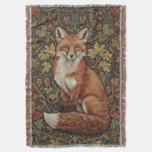 Vintage-William-Morris-Cottage-Fuchsrot-Herbst Decke