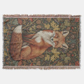 Vintage-William-Morris-Cottage-Fuchsrot-Herbst Decke (Vorderseite)