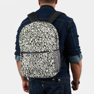 Vintage William Morris Dekoratives Textilmuster Bedruckter Rucksack
