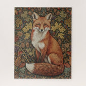 Vintage-William-Morris-Fuchs-Wald-Kunst Puzzle (Vertikal)