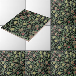 Vintage-William-Morris-Granatäpfel-Fruchtmuster Fliese