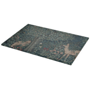 Vintage-William-Morris-Grünanlage-Waldtiere Schneidebrett