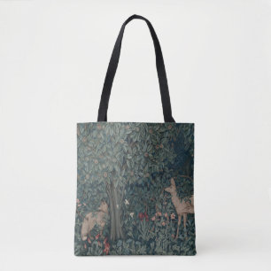 Vintage-William-Morris-Grünanlage-Waldtiere Tasche