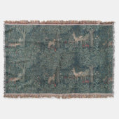 Vintage William Morris Grünwaldtiere Decke (Vorderseite)