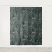 Vintage William Morris Grünwaldtiere Wandteppich (Vorderseite)