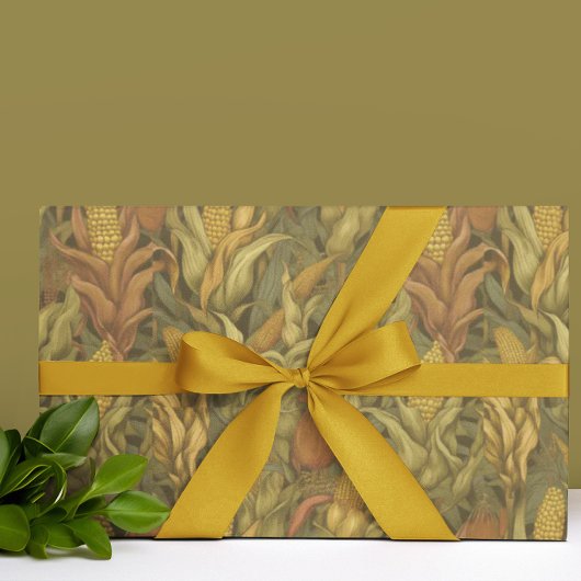 Vintage William Morris Herbstmais Geschenkpapier