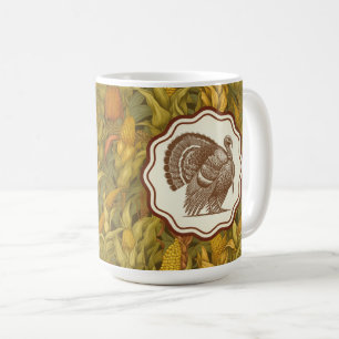 Vintage William Morris Herbstmais und Truthahn Kaffeetasse
