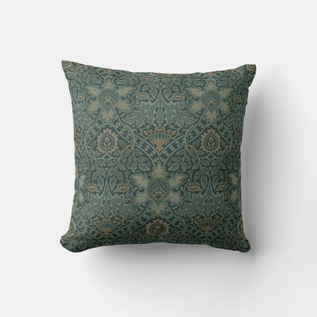 Vintage-William-Morris-Ispahan-Muster Kissen (Vorderseite)