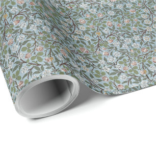 Vintage William Morris Kleeblatt Blumen Floral Ros Geschenkpapier
