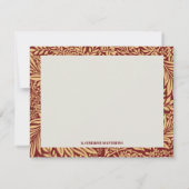 Vintage William Morris Larkspur Musterkarte Mitteilungskarte (Rückseite)