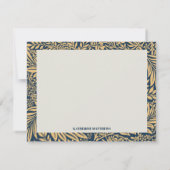 Vintage William Morris Larkspur Musterkarte Mitteilungskarte (Rückseite)