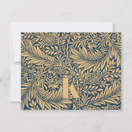 Vintage William Morris Larkspur Musterkarte Mitteilungskarte