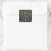 Vintage William Morris–Lebensbaum  Quadratischer Aufkleber (Tasche)