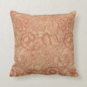 Vintage-William-Morris-Mohn-Blumenmuster Kissen